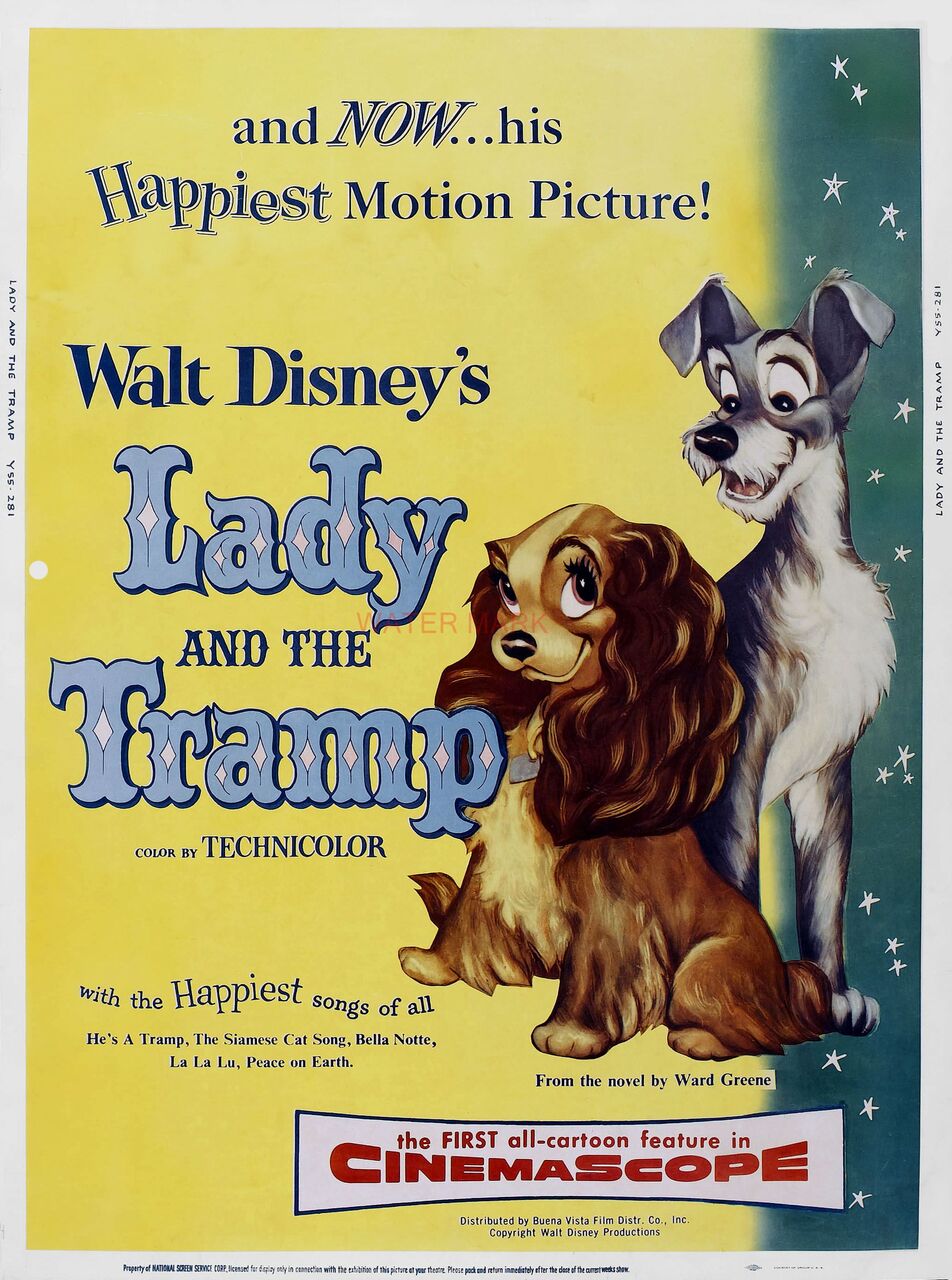 Lady and the Tramp Movie Poster (Click for full image) | Best Movie Posters